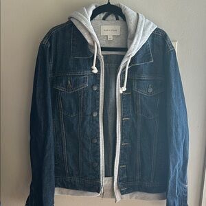 🎉SOLD ON EBAY🎉 Sun + Stone Men's Reeves Trucker Hooded Denim Jacket